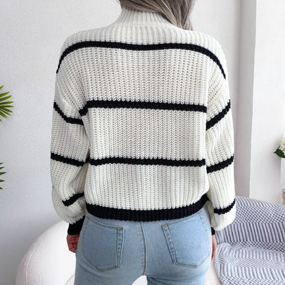 New Womens Multi Color Striped Autumn Winter Sweaters
