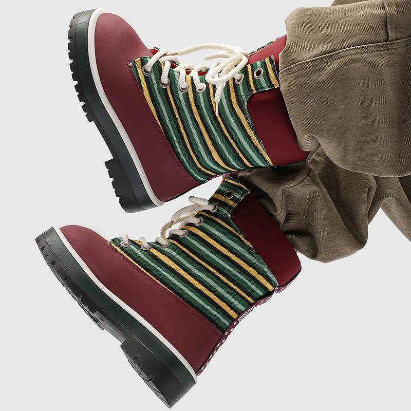 Womens Men Increased Strong Outsole Toe Boots