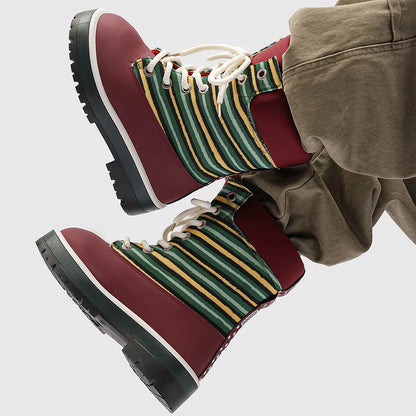 Womens Men Increased Strong Outsole Toe Boots