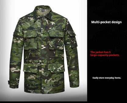 Mens Tactical 2 Piece Set Camouflage Military Hoodie Pants Combat Outdoor Training Uniform