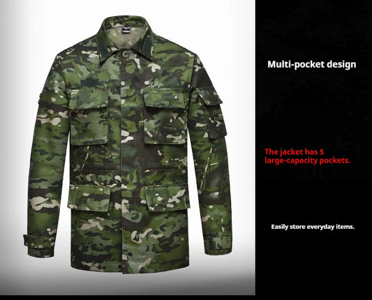 Mens Tactical 2 Piece Set Camouflage Military Hoodie Pants Combat Outdoor Training Uniform