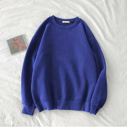 Unisex Basic Fleece Oversized Crewneck Sweatshirts