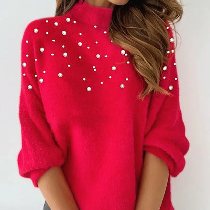 Simple Solid Turtleneck Oversized Sweaters