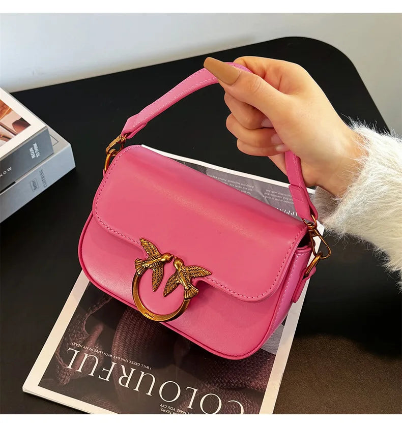 Square Metal Design Multi Layers Top Handle Handbags For Women