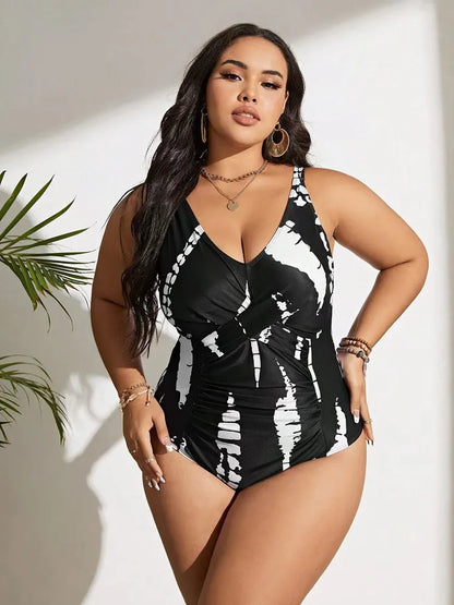 Elegant Black & White Abstract One Piece Aesthetic