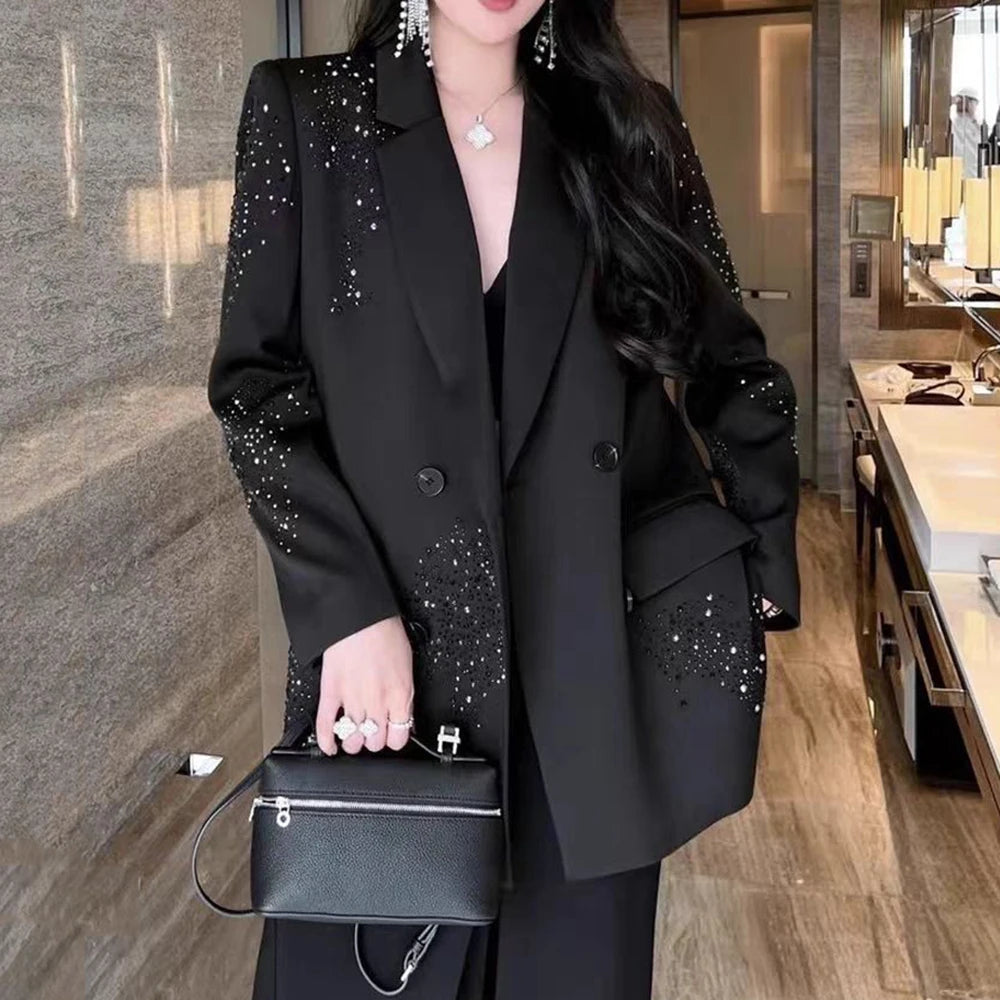 Luxury Rhinestone Design Blazer Jackets
