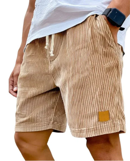 Vintage English Style Corduroy Casual Men Shorts