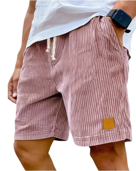 Vintage English Style Corduroy Casual Men Shorts