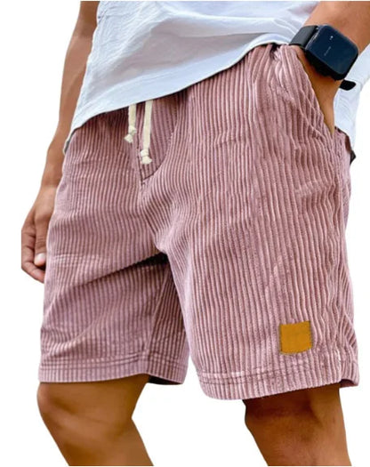 Vintage English Style Corduroy Casual Men Shorts