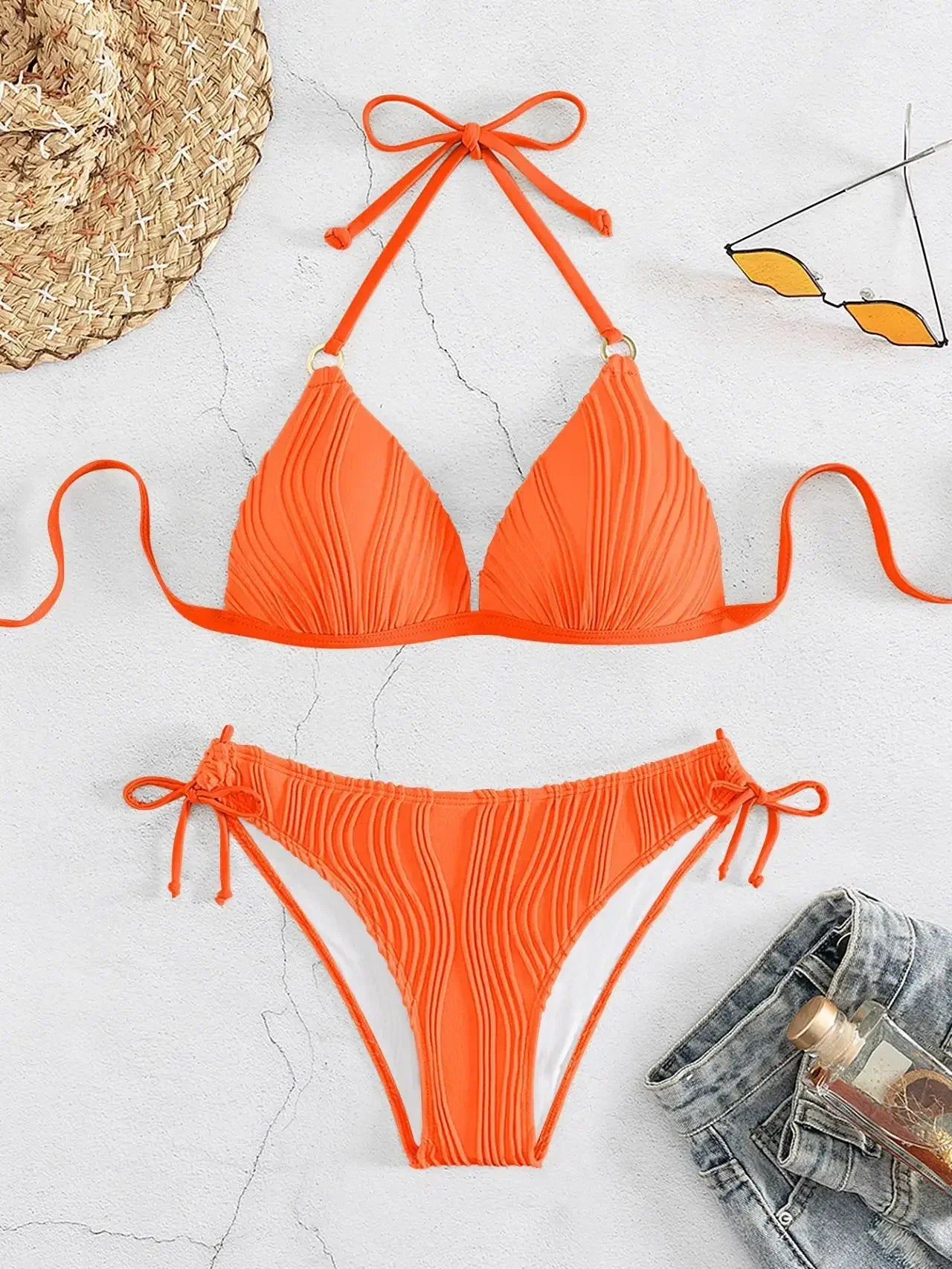 High Cut Women Sexy String Push Up Bikini