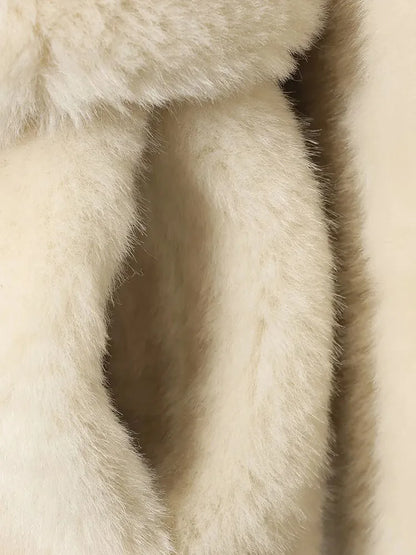 Fluffy Thick Faux Fur Overcoat For Women