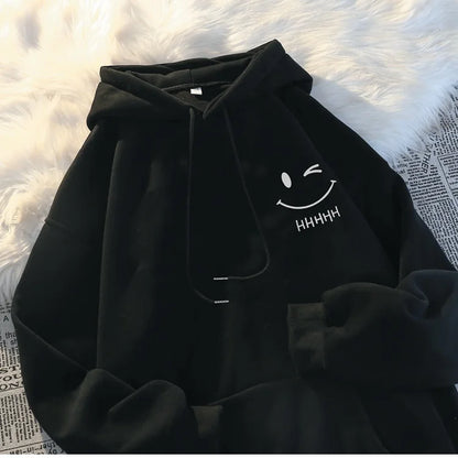 Loose Style Warm Simple Autumn Winter Hoodies