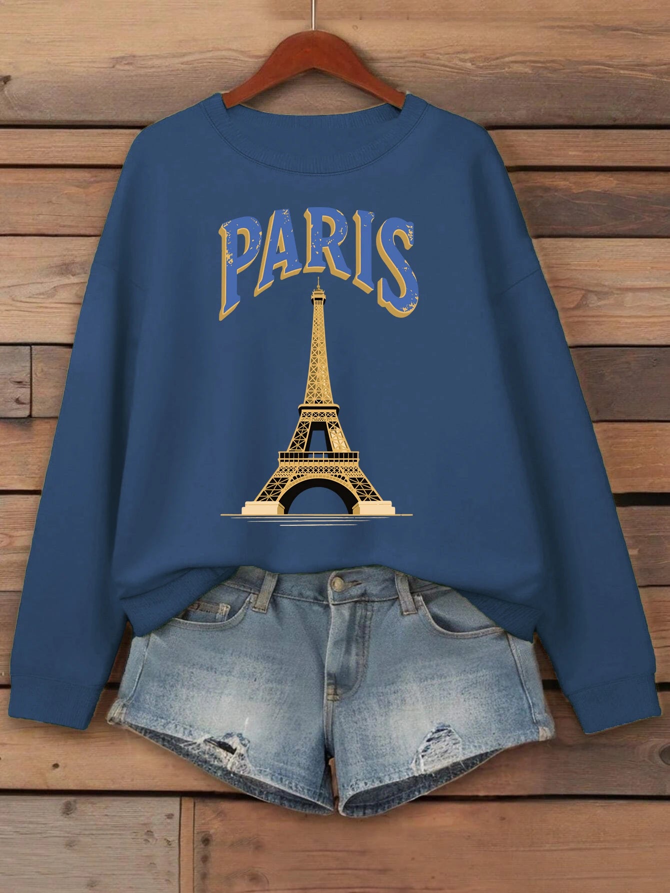 Graphic Paris Printed Women Casual Sweatshirt