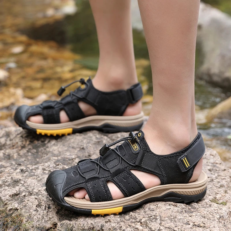 Womens Genuine Leather Upper Cool Summer Sandals