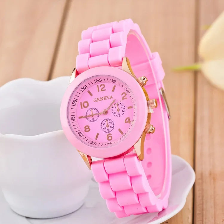 Crocodile Style Quartz Watches Unisex Casual Silicone Bands
