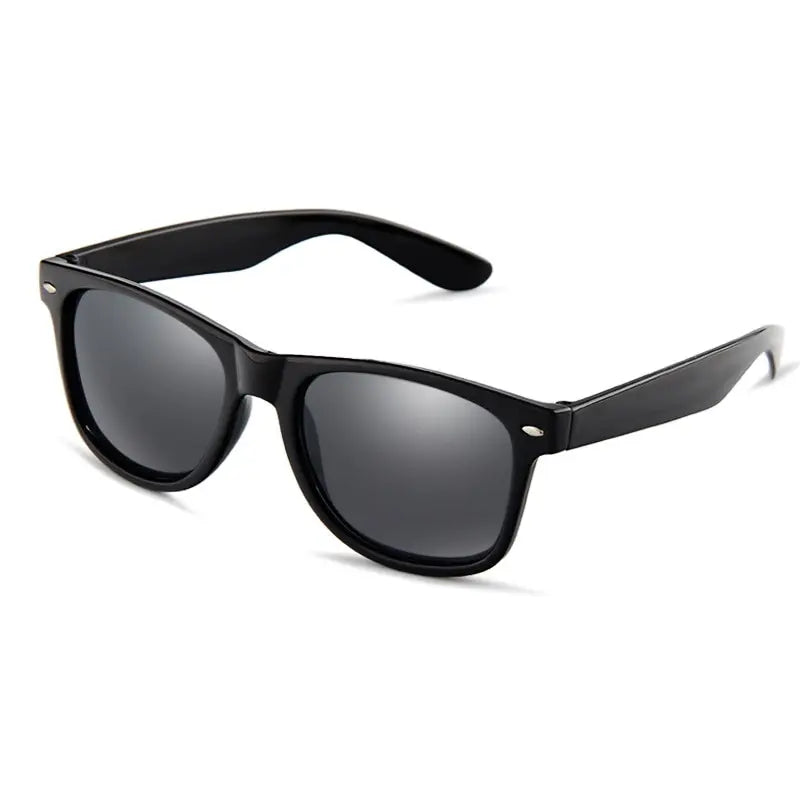 Timeless Cool: Classic Black Square Wayfarer Sunglasses