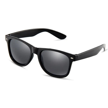 Timeless Cool: Classic Black Square Wayfarer Sunglasses
