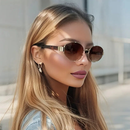 90s Retro Style Round Sunglasses For Women