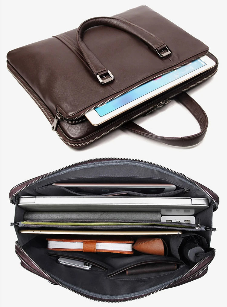 Luxury Designer Briefcase For Women Fashionable Office Laptop Handbag Commuter Bag With Document Book Compartments