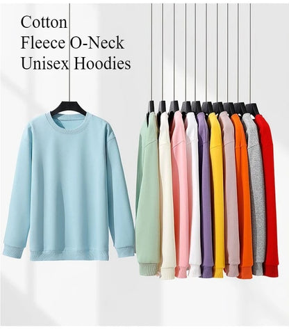 Unisex Basic Fleece Oversized Crewneck Sweatshirts