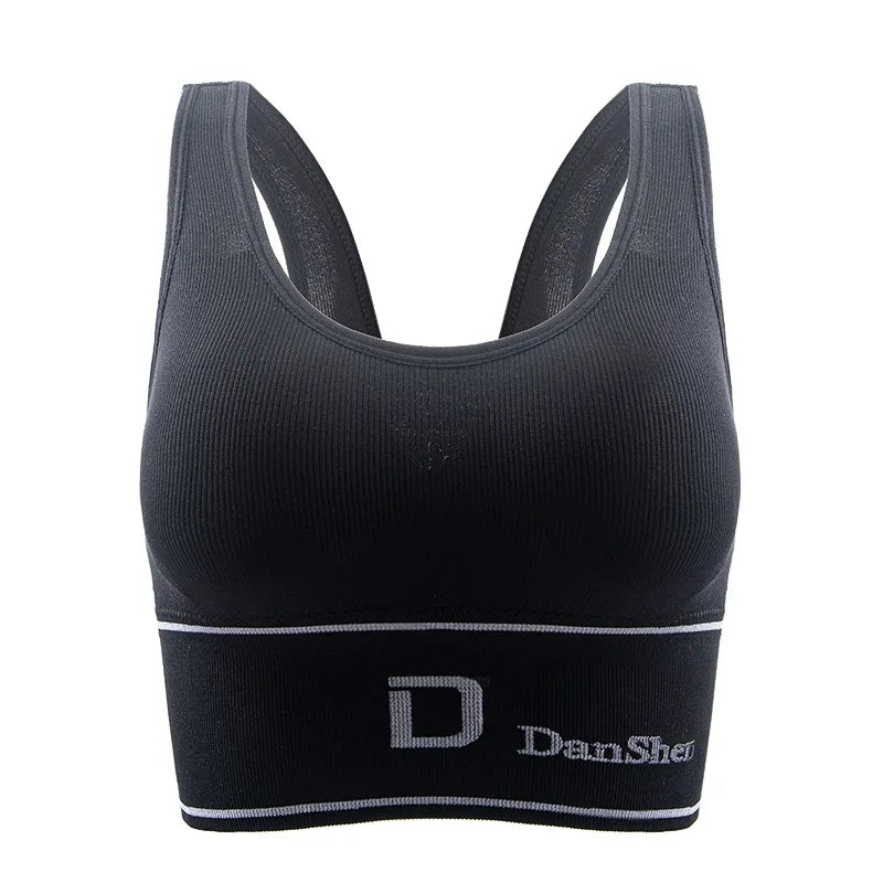 Active Lifestyle: Sporty Ribbed Grey Sports Bra