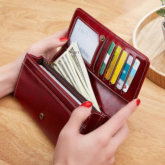 Womens Large Long Card Holder Wallets