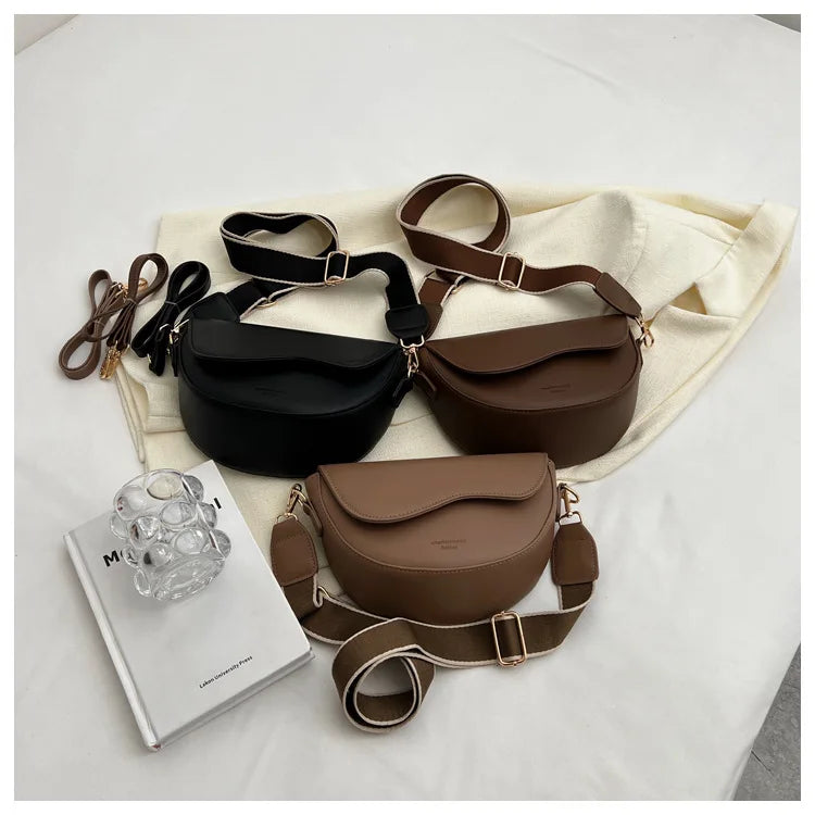 Casual Small Leather Women Armpit Messenger Bags