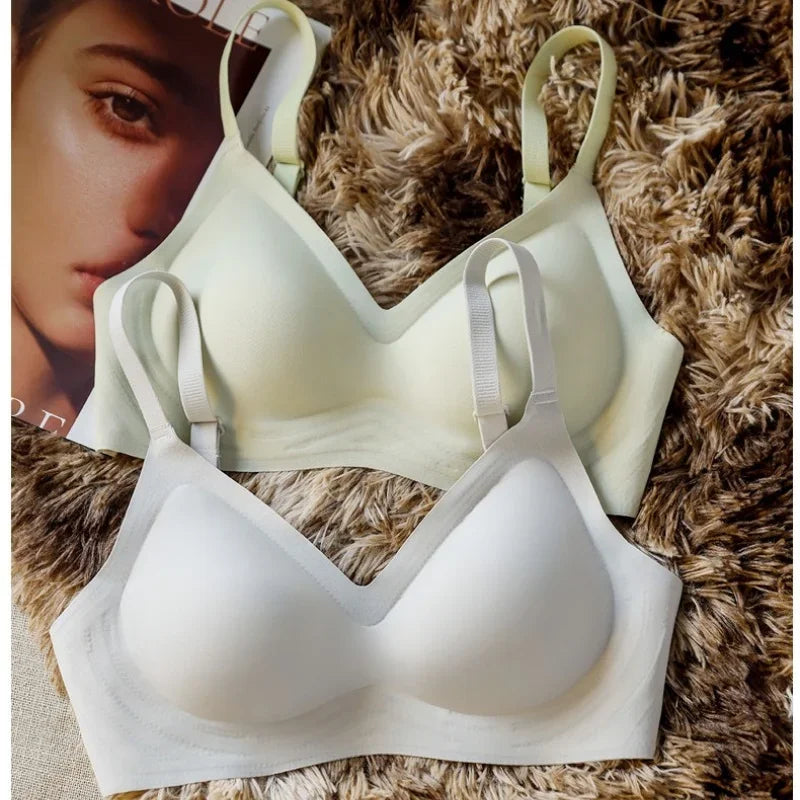 Large Push Up Bra For Women Thin Wireless Modesty Bra For Comfortable Support