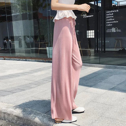Flowy Teal Pleated Wide-Leg Pants for a Coastal Vacation Mood