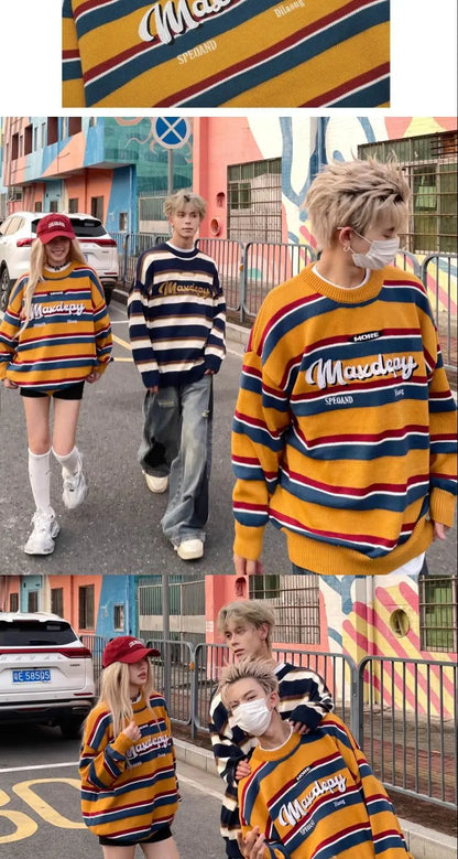 Urban Harmony Striped Pullover