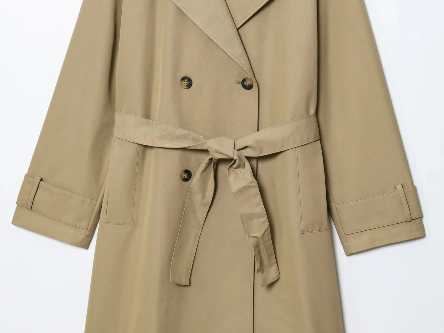 Double Breasted Windproof Women Vintage Long Trench Coats
