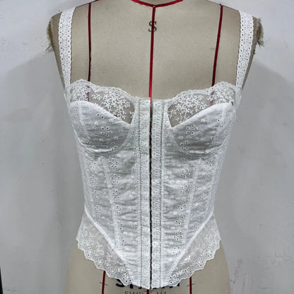 Satin Sophistication: Corset-Style Bodycon Top