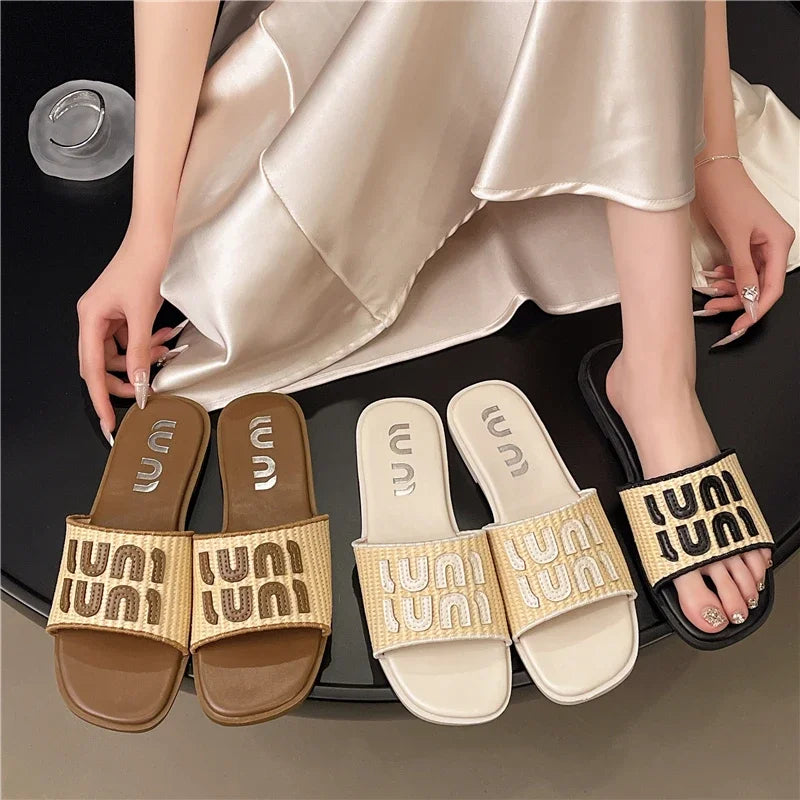 Womens Flat Summer Slippers