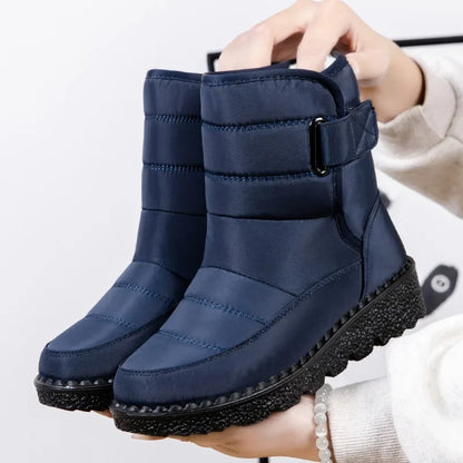 Plus Size Womens Boots Autumn Winter Ankle Flat Shoes Lace Up Retro Warm Booties Non Slip Mujer Botas