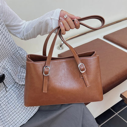 2025 Luxury PU Leather Tote Bag High Quality Large Shoulder Handbag For Women