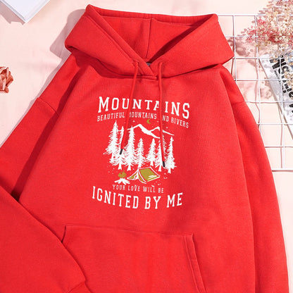 North Carolina Great Smoky Mountains Printed Cotton Hoodies