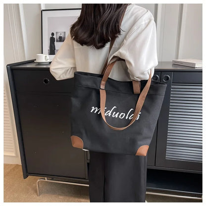 2024 High-End Women's Canvas Shoulder Tote Bag