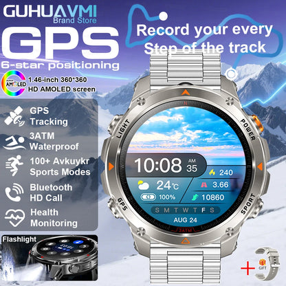 Running Swimming Altimeter Barometer Compass Multi Functional Waterproof Smartwatches