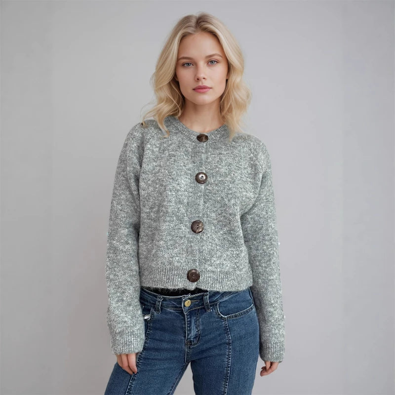 2025 Winter Women S Solid Color Cardigan Knitted Loose Fit Xxl Sweater Coat With Pockets Black