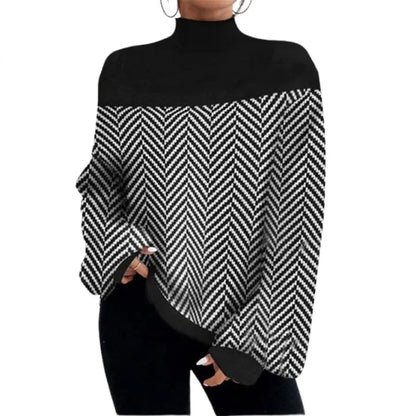 Women's Thickened Polo/Turtle Neck Sweater – Loose-Fit Slimming Style for Fall/Winter 2025, Warm Base Layer Top, New Arrival Korea