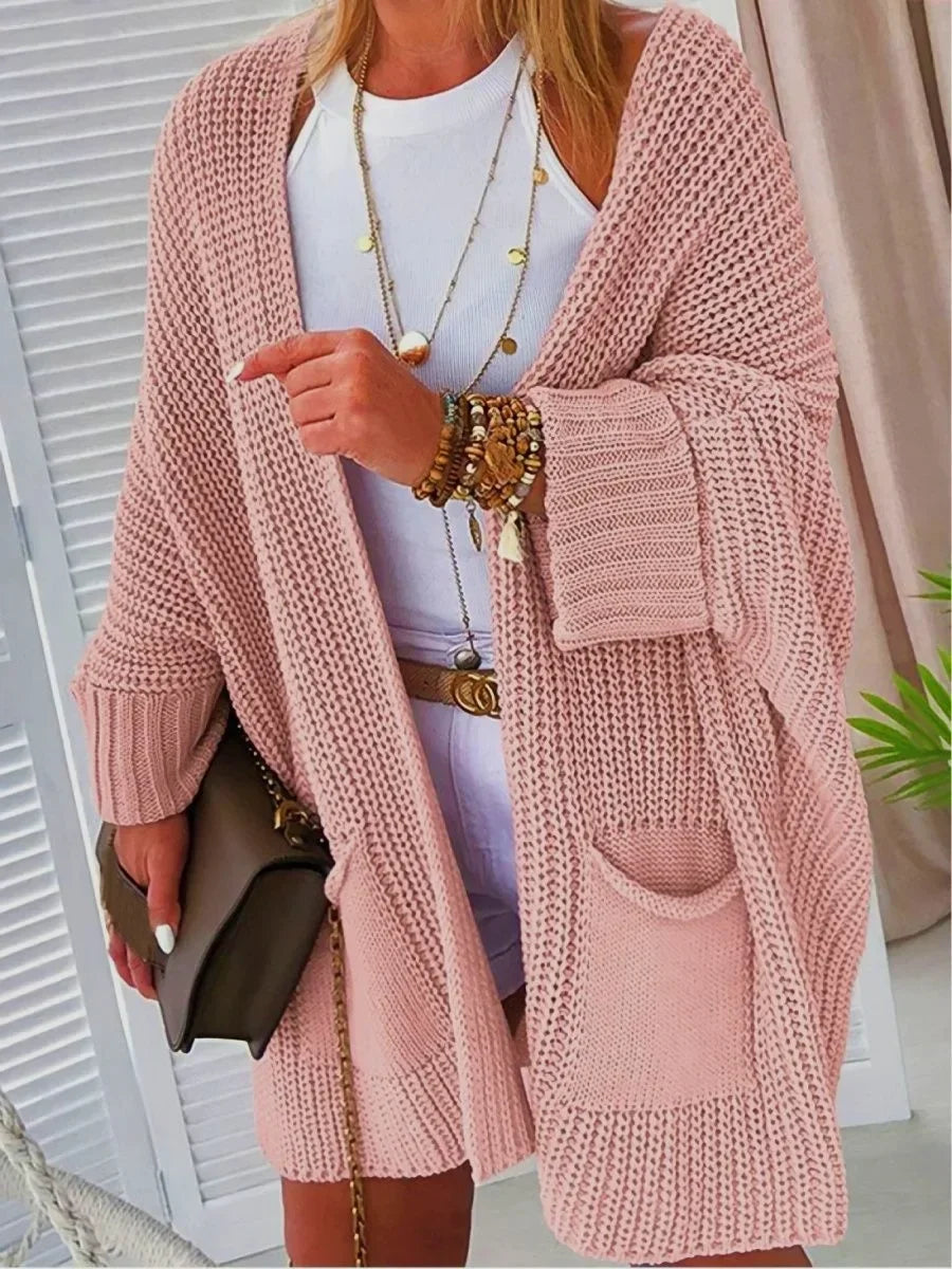Women Sweater Midi Cardigans Autumn Winter 2025 Knitted Jackets Long Sleeve Korean Loose Hooded Coats Oversized Casual Basic New