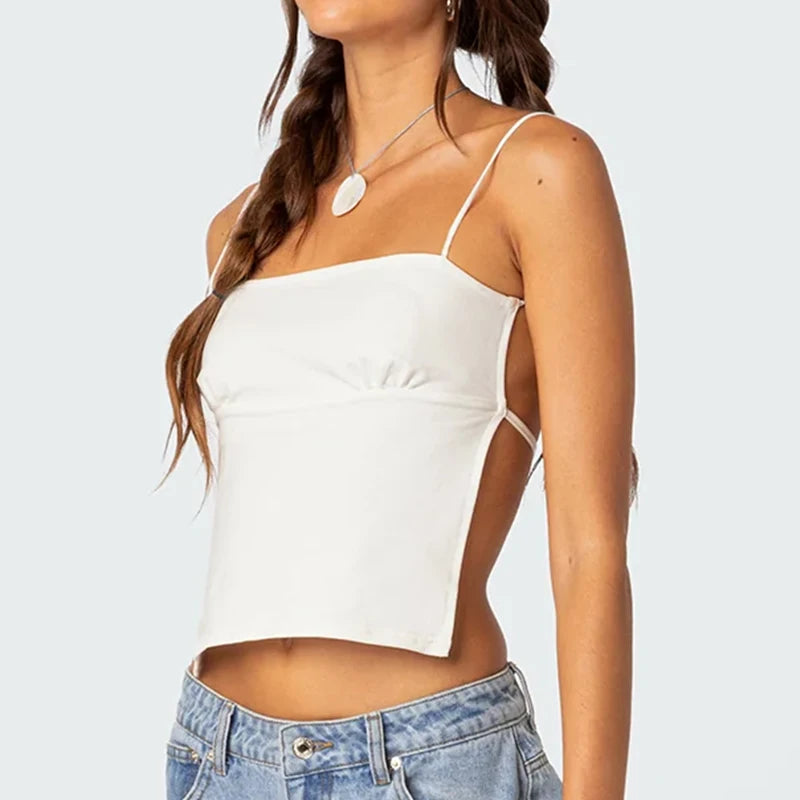 Halter Style Backless Crop Top