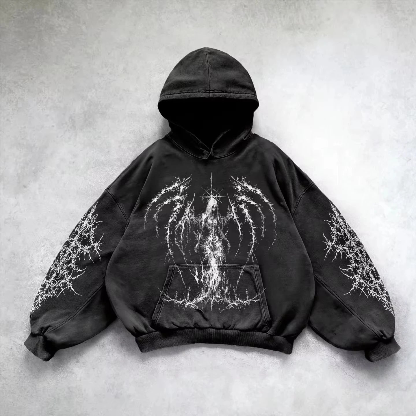 Dont Hurt My Heart Retro Skull Print Casual Hoodies