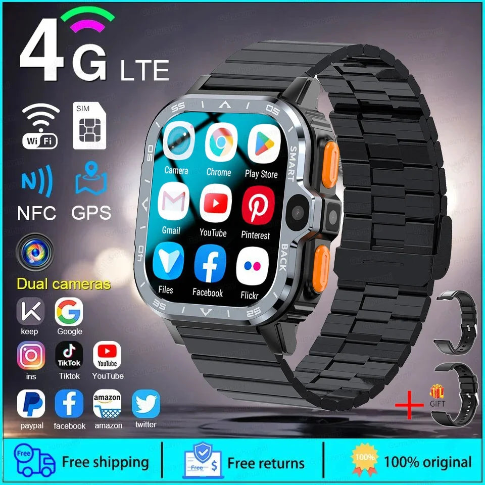 4 Core Cpu 8Gb 16Gb Rom Capacity Sim Card Supported Android Smartwatches For Students Kids