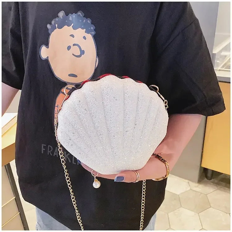 Shell Shape Vintage Small Crossbody Messenger Bag