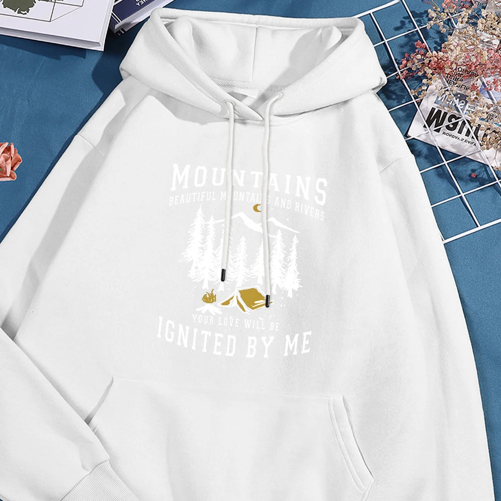 North Carolina Great Smoky Mountains Printed Cotton Hoodies