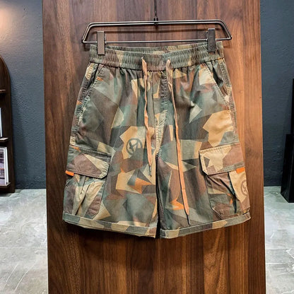 Mens Plus Size Camouflage Cargo Shorts