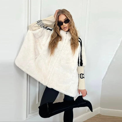 Furry Hooded Wool Winter Coats