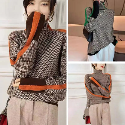 Womens Colorful Knit Sweater