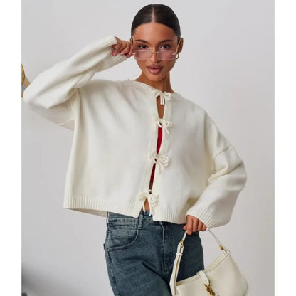 Women Autumn Open Stitch Cardigans